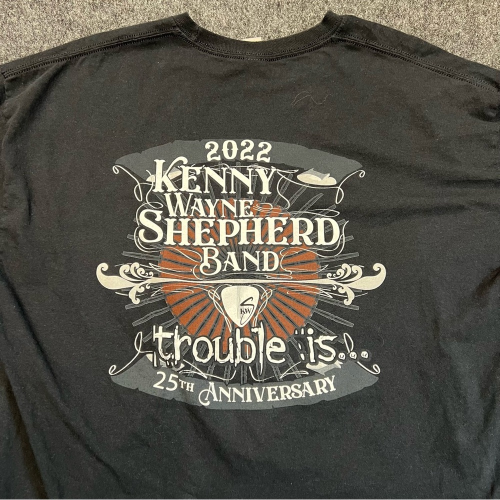 Kenny Wayne Shepherd Band Trouble Is 25th Anniversary Tour Shirt 2XL Blues Rock
